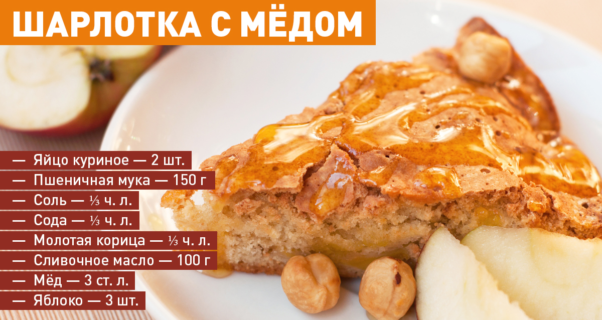 шарлотка с медом