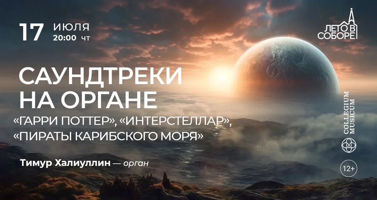 Скидка 30% на концерт «Саундтреки на органе: «Гарри Поттер», «Интерстеллар», «Пираты Карибского моря»»
