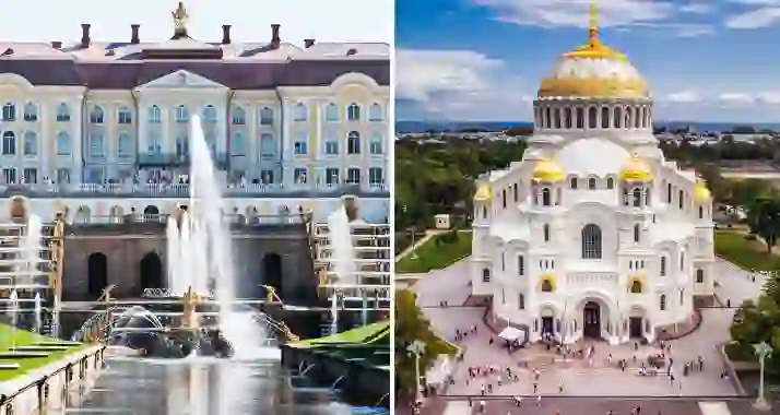 Скидка 44% на однодневный тур «Петергоф — Кронштадт»